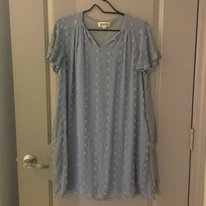 Baby Blue Polka Dot Dress